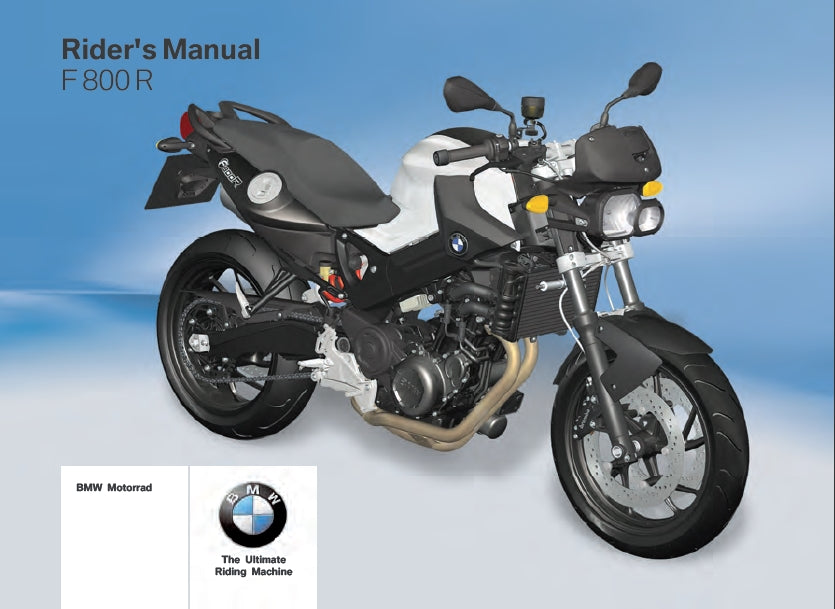 BMW F800R 2009 RIDERS MANUAL IN ENGLISH MOTORCYCLE