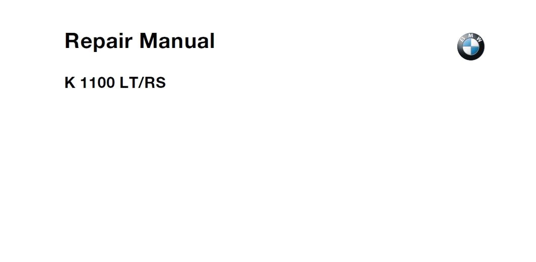BMW K1100LT K1100RS REPAIR MANUAL IN ENGLISH MOTORCYCLE