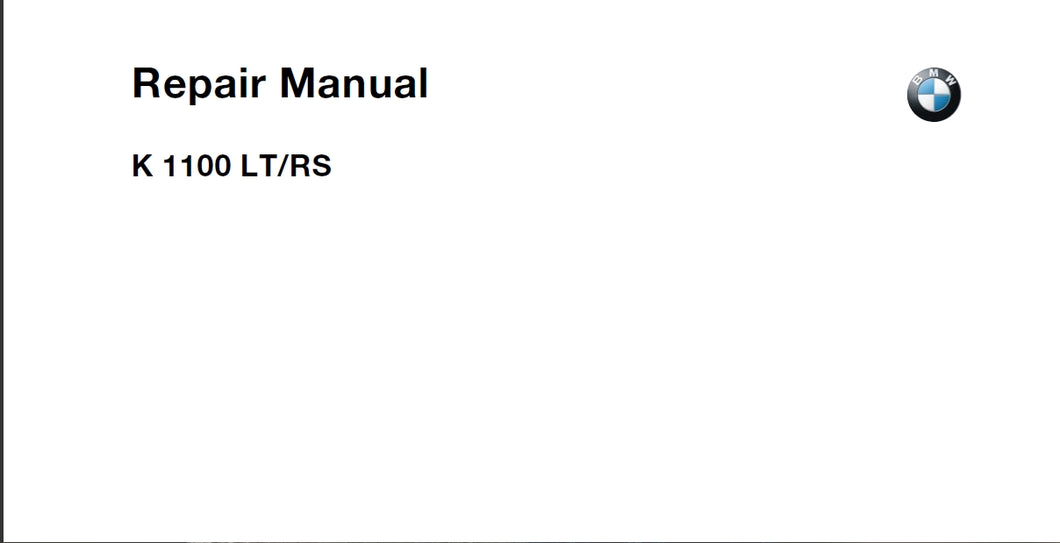 BMW K1100LT K1100RS REPAIR MANUAL IN ENGLISH MOTORCYCLE