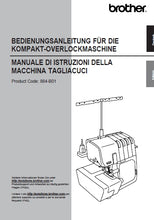 Load image into Gallery viewer, BROTHER 4234D BEDIENUNGSANLEITUNG MANUALE D'ISTRUZIONE DE IT NAHMASCHINE MACCHINA DA CUCIRE
