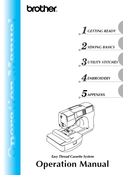 BROTHER 885-S13 OPERATION MANUAL ENGLISH SEWING MACHINE