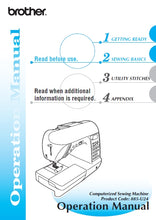 Load image into Gallery viewer, BROTHER 885-U24 OPERATION MANUAL ENGLISH SEWING MACHINE
