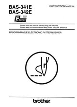Load image into Gallery viewer, BROTHER BAS-341E BAS-342E INSTRUCTION MANUAL BOOK IN ENGLISH SEWING MACHINE
