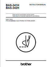 Load image into Gallery viewer, BROTHER BAS-341H BAS-342H INSTRUCTION MANUAL BOOK IN ENGLISH SEWING MACHINE

