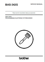Load image into Gallery viewer, BROTHER BAS-342G SERVICE MANUAL BOOK IN ENGLISH SEWING MACHINE
