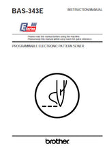 Load image into Gallery viewer, BROTHER BAS-343E INSTRUCTION MANUAL BOOK IN ENGLISH SEWING MACHINE
