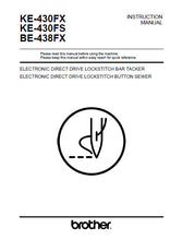 Load image into Gallery viewer, BROTHER BE-438FX KE-430FS KE-430FX INSTRUCTION MANUAL BOOK IN ENGLISH SEWING MACHINE
