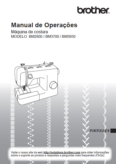 BROTHER BM2800 BM3700 BM3850 MANUAL DE OPERACOES PORTUGUES MAQUINA DE COSTURA