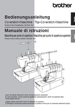 Load image into Gallery viewer, BROTHER CV3550 BEDIENUNGSANLEITUNG MANUALE D'ISTRUZIONE DE IT NAHMASCHINE MACCHINA DA CUCIRE
