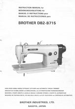 Load image into Gallery viewer, BROTHER DB2-B715 INSTRUCTION MANUAL BOOK IN ENG DE FR ESP SEWING MACHINE
