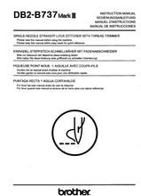 Load image into Gallery viewer, BROTHER DB2-B737 MARK III INSTRUCTION MANUAL BOOK IN ENG DE FR ESP SEWING MACHINE
