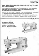 Load image into Gallery viewer, BROTHER DB2-B774 INSTRUCTION MANUAL BOOK IN ENG DE FR ESP SEWING MACHINE
