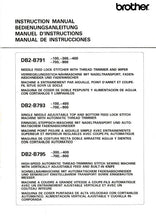 Load image into Gallery viewer, BROTHER DB2-B791 DB2-B793 DB2-B795 INSTRUCTION MANUAL BOOK IN ENGLISH DEUTCH FRANCAIS ESPANOL SEWING MACHINE
