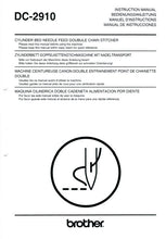 Load image into Gallery viewer, BROTHER DC-2910 INSTRUCTION MANUAL BOOK IN ENGLISH DEUTCH FRANCAIS ESPANOL SEWING MACHINE
