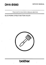Load image into Gallery viewer, BROTHER DH4-B980 SERVICE MANUAL BOOK IN ENGLISH SEWING MACHINE
