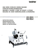 Load image into Gallery viewer, BROTHER EF4-B561 EF4-B571 MA4-B581 INSTRUCTION MANUAL BOOK IN ENGLISH DEUTSCH FRANCAIS ESPANOL SEWING MACHINE
