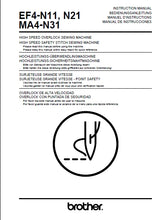 Load image into Gallery viewer, BROTHER EF4-N11 EF4-N21 MA4-N31 INSTRUCTION MANUAL BOOK IN ENGLISH DEUTCH FRANCAIS ESPANOL SEWING MACHINE
