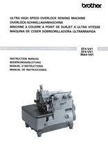 Load image into Gallery viewer, BROTHER EF4-V41 EF4-V51 MA4-V61 INSTRUCTION MANUAL BOOK IN ENGLISH DEUTSCH FRANCAIS ESPANOL SEWING MACHINE
