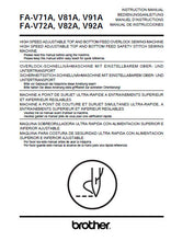 Load image into Gallery viewer, BROTHER FA-V71A FA-V81A FA-V91A FA-V72A FA-V82A FA-V92A INSTRUCTION MANUAL BOOK IN ENGLISH DEUTSCH FRANCAIS ESPANOL SEWING MACHINE
