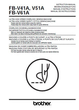 Load image into Gallery viewer, BROTHER FB-V41A FB-V51A FB-V61A INSTRUCTION MANUAL BOOK IN ENGLISH DEUTSCH FRANCAIS ESPANOL SEWING MACHINE
