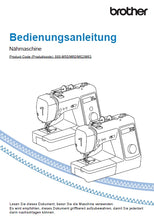 Load image into Gallery viewer, BROTHER INNOV-IS A16 BEDIENUNGSANLEITUNG DEUTSCH NAHMASCHINE
