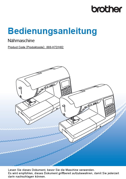 BROTHER INNOV-IS F420 BEDIENUNGSANLEITUNG DEUTSCH NAHMASCHINE