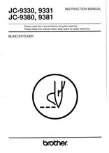 Load image into Gallery viewer, BROTHER JC-9330 JC-9331 JC-9380 JC-9381 INSTRUCTION MANUAL BOOK IN ENGLISH SEWING MACHINE
