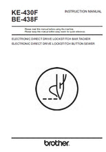 Load image into Gallery viewer, BROTHER KE-430F BE-438F INSTRUCTION MANUAL IN ENGLISH SEWING MACHINE
