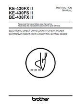 Load image into Gallery viewer, BROTHER KE-430FXII KE-430FSII BE-438FXII INSTRUCTION MANUAL ENGLISH SEWING MACHINE
