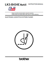 Load image into Gallery viewer, BROTHER LK3-B434E MARK II INSTRUCTION MANUAL BOOK IN ENGLISH SEWING MACHINE
