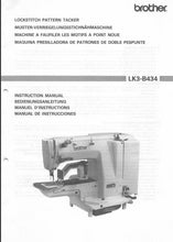 Load image into Gallery viewer, BROTHER LK3-B434 INSTRUCTION MANUAL BOOK IN ENG DE FR ESP SEWING MACHINE
