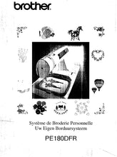 Load image into Gallery viewer, BROTHER PE180DFR MANUEL D'INSTRUCTIONS FRANCAIS MACHINE A COUDRE
