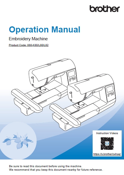 BROTHER PE900 OPERATION MANUAL ENGLISH SEWING MACHINE