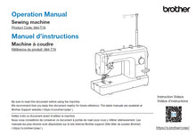 Load image into Gallery viewer, BROTHER PQ1600S OPERATION MANUAL ENGLISH FRANCAIS SEWING MACHINE

