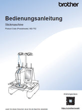Load image into Gallery viewer, BROTHER PR1X BEDIENUNGSANLEITUNG DEUTSCH NAHMASCHINE
