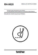 Load image into Gallery viewer, BROTHER RH-9820 MANUAL DE INSTRUCCIONES ESPANOL MAQUINA DE COSER

