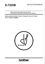 Load image into Gallery viewer, BROTHER S-7200B INSTRUCTION MANUAL BOOK IN ENGLISH SEWING MACHINE
