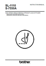 Load image into Gallery viewer, BROTHER S-7550A SL-1110 INSTRUCTION MANUAL BOOK IN ENGLISH SEWING MACHINE
