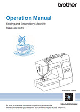 Load image into Gallery viewer, BROTHER SE725 OPERATION MANUAL ENGLISH SEWING MACHINE
