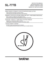 Load image into Gallery viewer, BROTHER SL-777B INSTRUCTION MANUAL ENG DE FR ESP SEWING MACHINE
