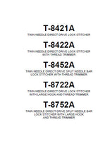 Load image into Gallery viewer, BROTHER T-8421A T-8422A T-8452A T-8722A T-8752A INSTRUCTION MANUAL BOOK IN ENGLISH SEWING MACHINE
