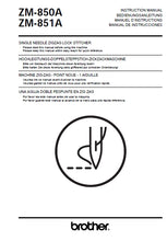 Load image into Gallery viewer, BROTHER ZM-850A ZM-851A INSTRUCTION MANUAL BOOK IN ENG DE FR ESP SEWING MACHINE
