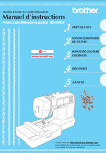 Load image into Gallery viewer, BROTHER 885-V35 885-V37 MANUEL D'INSTRUCTIONS FRANCAIS MACHINE A COUDRE
