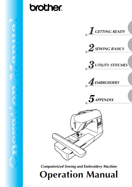 BROTHER HE1 OPERATION MANUAL ENGLISH SEWING MACHINE