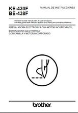 Load image into Gallery viewer, BROTHER KE-430F BE-438F MANUAL DE INSTRUCCIONES ESP MAQUINA DE COSER

