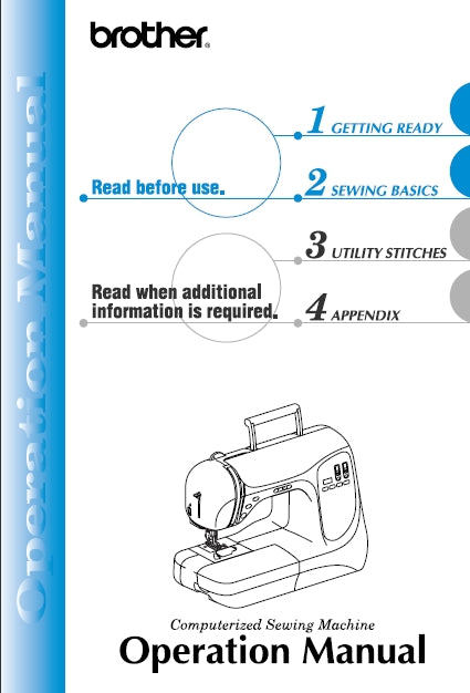 BROTHER PC-210 OPERATION MANUAL ENGLISH SEWING MACHINE