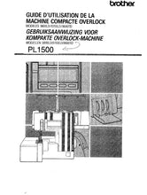 Load image into Gallery viewer, BROTHER PL1500 GUIDE D'UTILISATION GEBRUIKSAANWIJZING FRANC NL MACHINE A COUDRE NAAIMASCHINE
