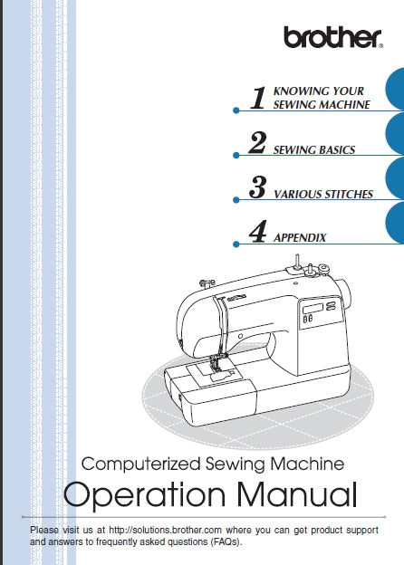 BROTHER PRW9500 OPERATION MANUAL ENGLISH SEWING MACHINE