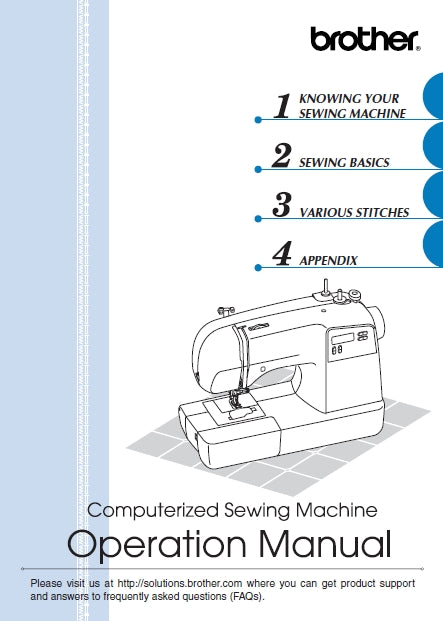 BROTHER XR-9000 OPERATION MANUAL ENGLISH SEWING MACHINE