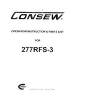 Load image into Gallery viewer, CONSEW 277RFS-3 OPERATION INSTRUCTION IN ENGLISH SEWING MACHINE
